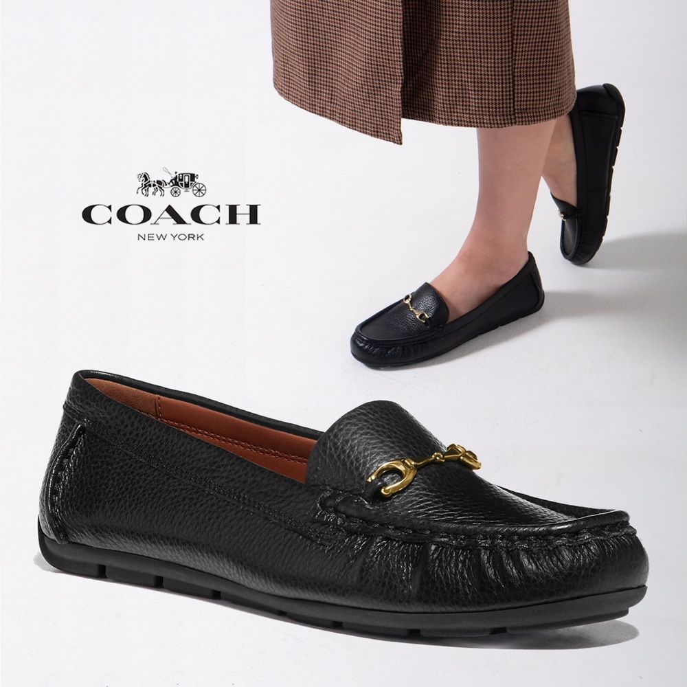 Coach Mavis Loafer Black Leather 7.5